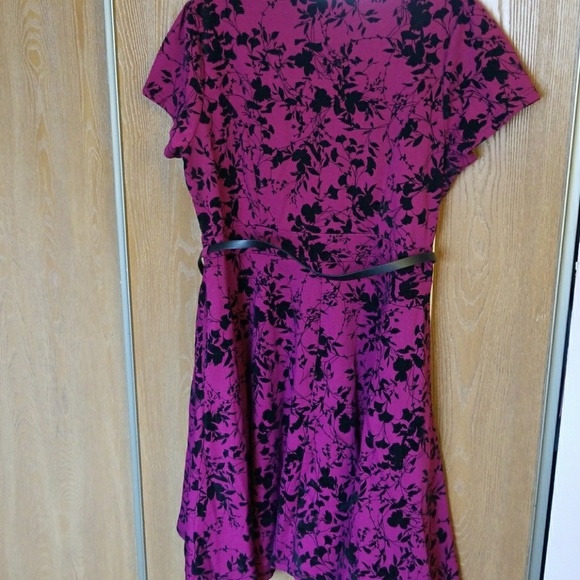 CITY CHIC Deep Magenta Sweetheart A-line Dress - Picture 3 of 3